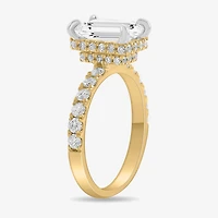 (H-I / Si1-Si2) Womens 3 3/4 CT. T.W. Lab Grown White Diamond 14K Gold Side Stone Engagement Ring