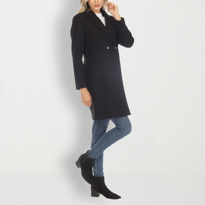 White Mark Womens Midweight Car Coat