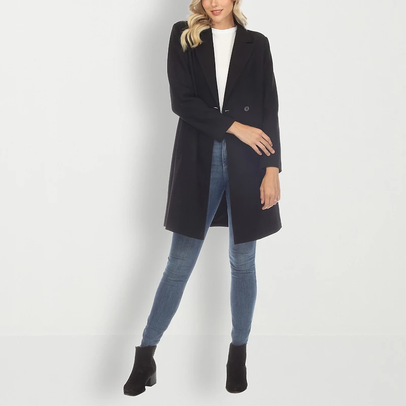 White Mark Womens Midweight Car Coat
