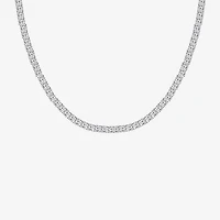 Diamonart Womens White Cubic Zirconia Sterling Silver Inch Tennis Necklace