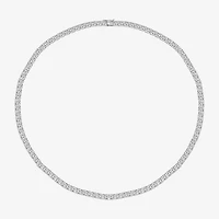 Diamonart Womens White Cubic Zirconia Sterling Silver Inch Tennis Necklace