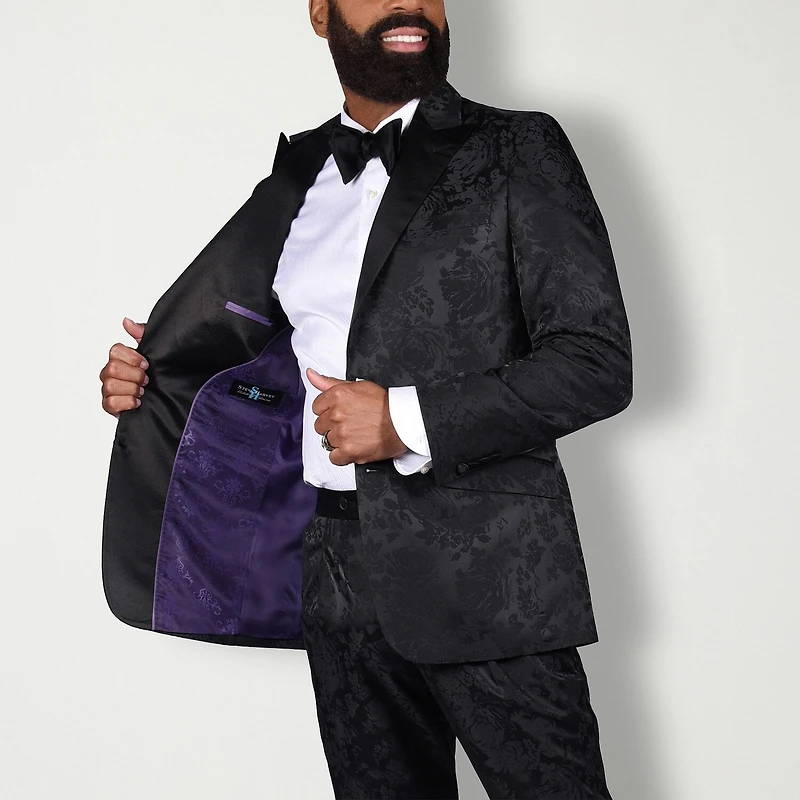 Steve Harvey Mens Classic Fit Floral Suit Jacket