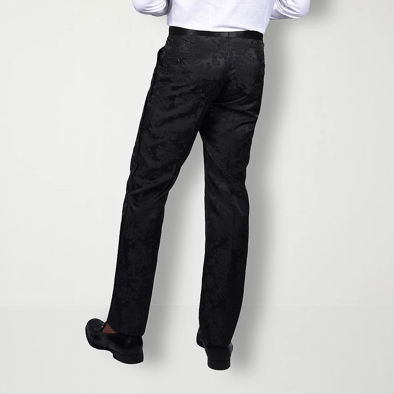 Steve Harvey Mens Classic Fit Floral Pleated Front Suit Pant