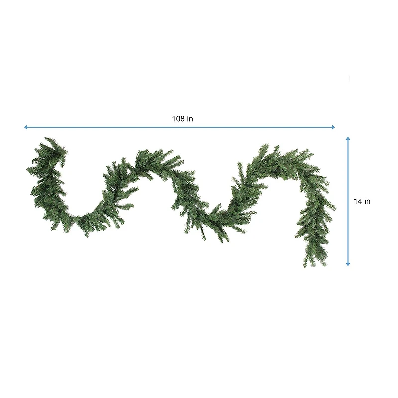 100' x 8'' Green Commercial Length Canadian Pine Artificial Christmas Garland Unlit