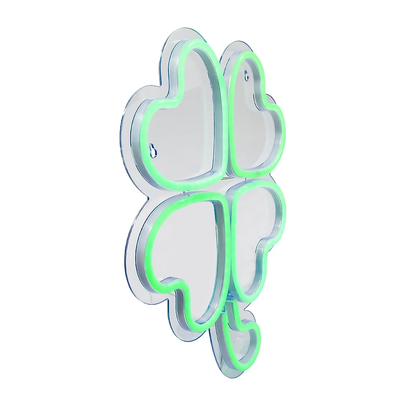 Northlight 15in Led Lighted Neon Style Green Shamrock Silhouette St. Patricks Day Window Decor
