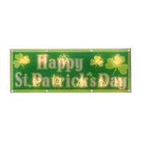 Northlight 17in Lighted Holographic Happy Silhouette St. Patricks Day Window Decor