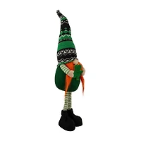 Northlight 19" Green And Black Leprechaun Girl Standing Figure St. Patricks Day Gnome