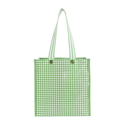 Martha Stewart Green Gingham Market Tote
