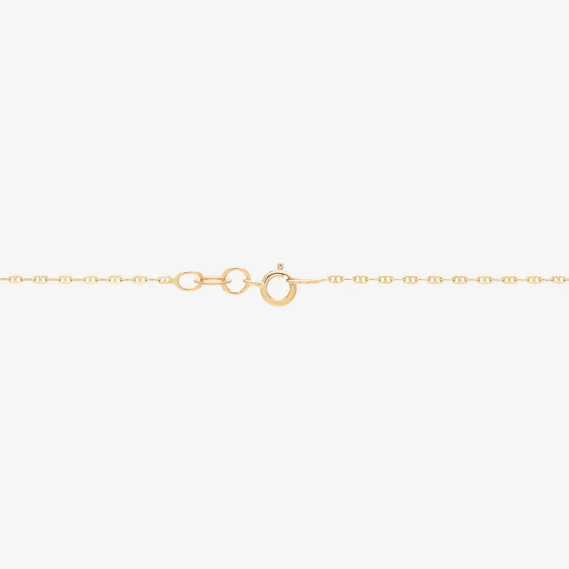 Made in Italy Womens 14K Gold 18 Inch Mariner Chain Necklace