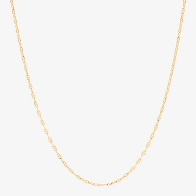 Made in Italy Womens 14K Gold 18 Inch Mariner Chain Necklace