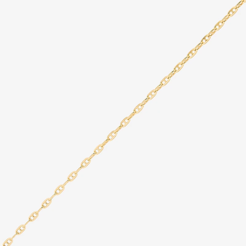 Made in Italy Womens 14K Gold 18 Inch Mariner Chain Necklace