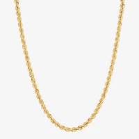 Bonded Brilliance Womens 14K Gold Bonded With Sterling Silver 18 Inch Rope Chain Necklace