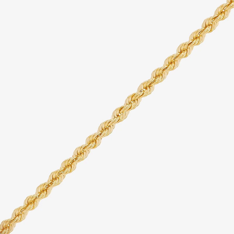 Bonded Brilliance Womens 14K Gold Bonded With Sterling Silver 18 Inch Rope Chain Necklace