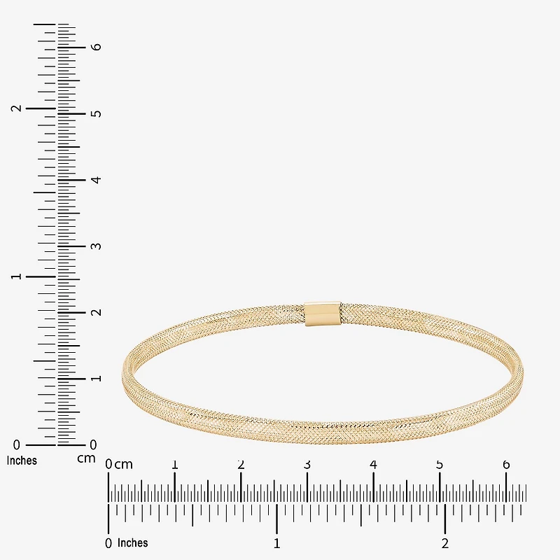 Made in Italy Womens 10K Gold Stretch Bracelet