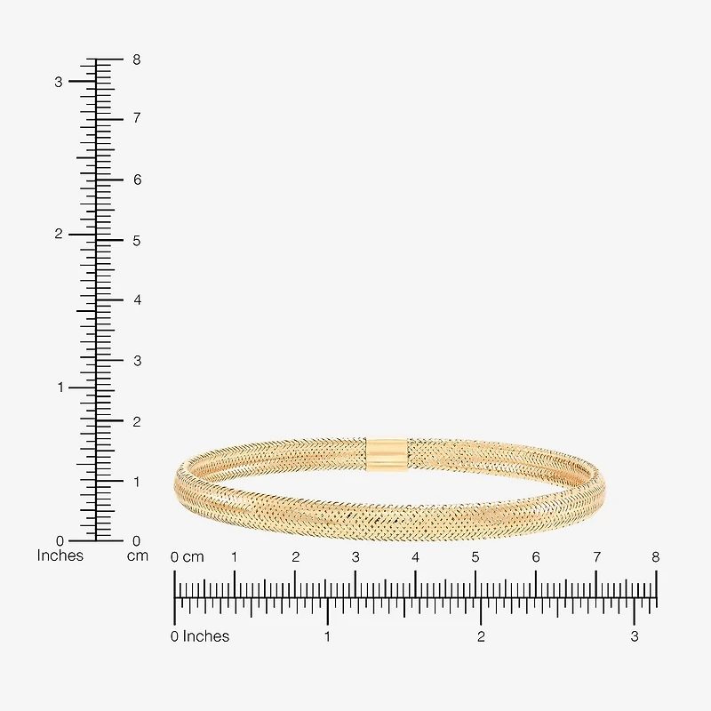 Made in Italy Womens 10K Gold Stretch Bracelet