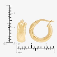 Made in Italy Womens 14K Gold 16mm Hoop Earrings