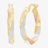 Made in Italy Womens 14K Gold 20mm Hoop Earrings