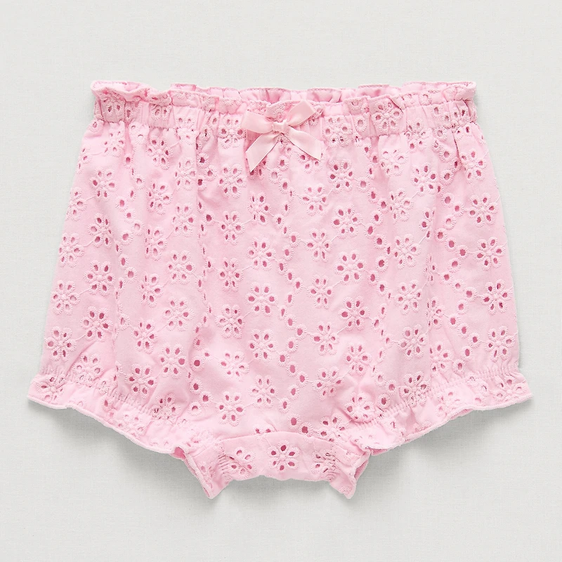 Okie Dokie Eyelet Baby Girls Pull-On Short