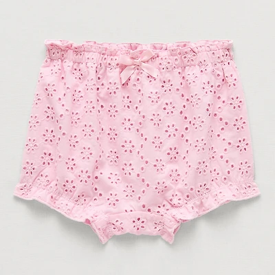 Okie Dokie Eyelet Baby Girls Pull-On Short