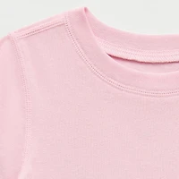 Okie Dokie Toddler Girls Easy-on + Easy-off Sensory Friendly Round Neck Short Sleeve Adaptive Regular Fit Graphic T-Shirt
