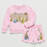 Disney Collection Girls Winnie The Pooh 2-pc. Short Set