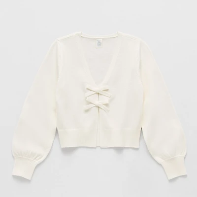 Thereabouts Little & Big Kid Girls V Neck Long Sleeve Cardigan