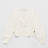 Thereabouts Little & Big Kid Girls V Neck Long Sleeve Cardigan