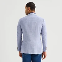 Stafford Linen Cotton Blend Mens Regular Fit Sport Coat