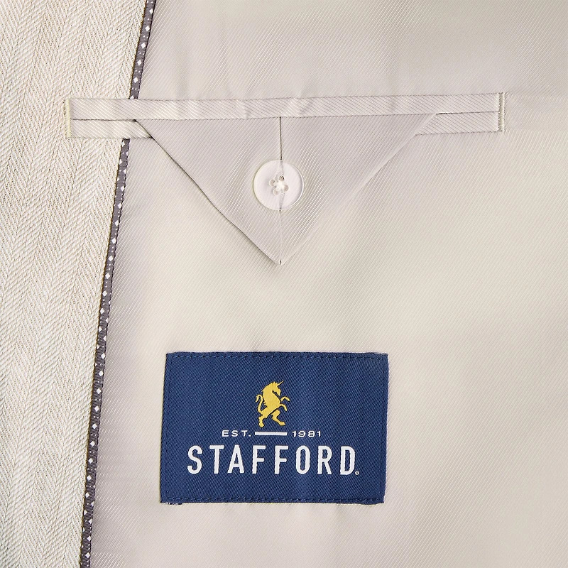 Stafford Linen Cotton Mens Big and Tall Classic Fit Linen Sport Coat