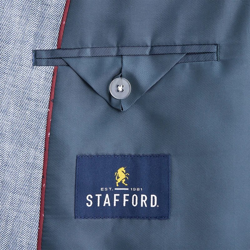 Stafford Linen Cotton Mens Big and Tall Classic Fit Sport Coat