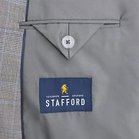 Stafford Coolmax All Season Ecomade Mens Classic Fit Plaid Big and Tall Suit Jacket