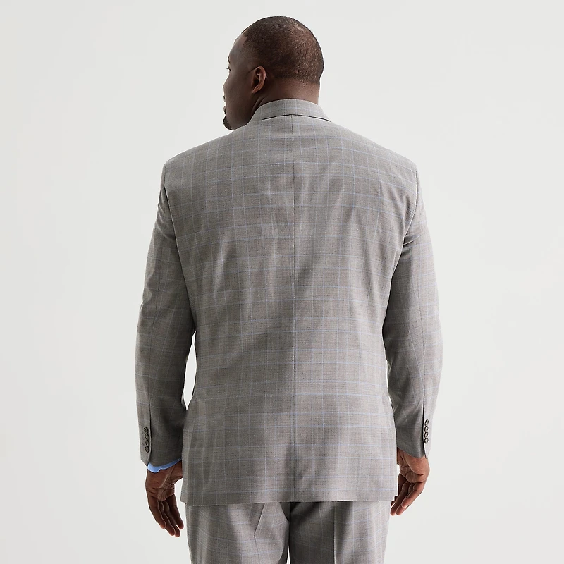 Stafford Coolmax All Season Ecomade Mens Classic Fit Plaid Big and Tall Suit Jacket