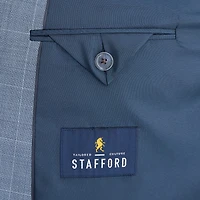 Stafford Coolmax All Season Ecomade Mens Regular Fit Plaid Big and Tall Suit Jacket