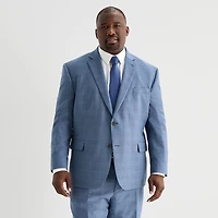 Stafford Coolmax All Season Ecomade Mens Regular Fit Plaid Big and Tall Suit Jacket