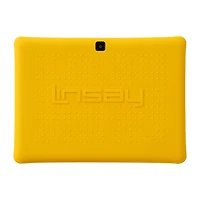 LINSAY® 10.1 Octa Core 128Gb Android 15 Tablet Kids Yellow Back Case