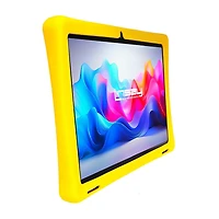 LINSAY® 10.1 Octa Core 128Gb Android 15 Tablet Kids Yellow Back Case