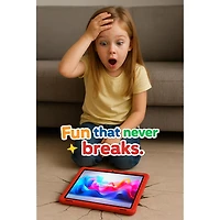 LINSAY® 10.1 Octa Core 128Gb Android 15 Tablet Kids Red