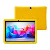 LINSAY® 10.1 Octa Core 128Gb Android 15 Tablet Kids Yellow Led