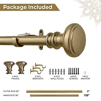 Deco Window Soft Gold Program 1 IN Curtain Rod