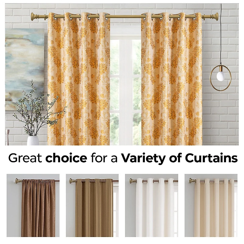 Deco Window Soft Gold Program 1 IN Curtain Rod