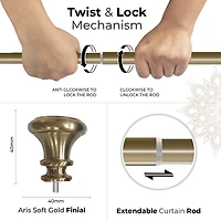 Deco Window Soft Gold Program 1 IN Curtain Rod