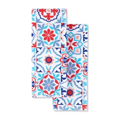 Fiesta Worn Tiles 2-pc. Kitchen Towel Set