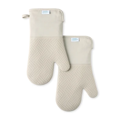 Town and Country Basketweave Antimicrobial 2-pc. Oven Mitt Set