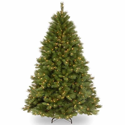 National Tree Co. Winchester Pine 7 1/2 Foot Pre-Lit Pine Christmas Tree