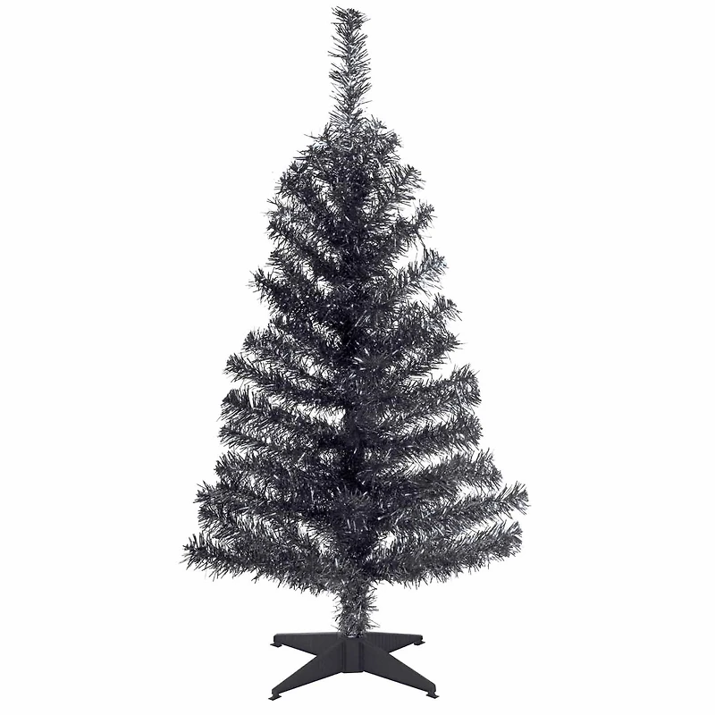 National Tree Co. Black Tinsel 3 Foot Christmas Tree