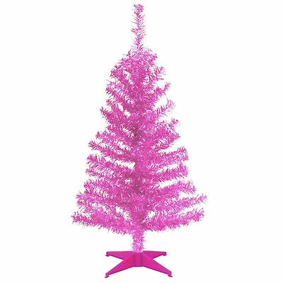 National Tree Co. Pink Tinsel 3 Foot Christmas Tree