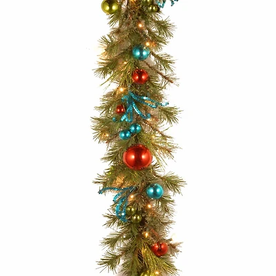 National Tree Co. Retro Christmas Indoor Outdoor Garland