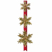 National Tree Co. Glittery Bristle Pine Snowflakes Christmas Yard Art