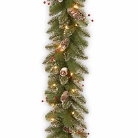 National Tree Co. Glittery Mountain Spruce Christmas Indoor Outdoor Garland