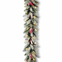 National Tree Co. Snow Splashed Dunhill  Fir Christmas Indoor Outdoor Garland